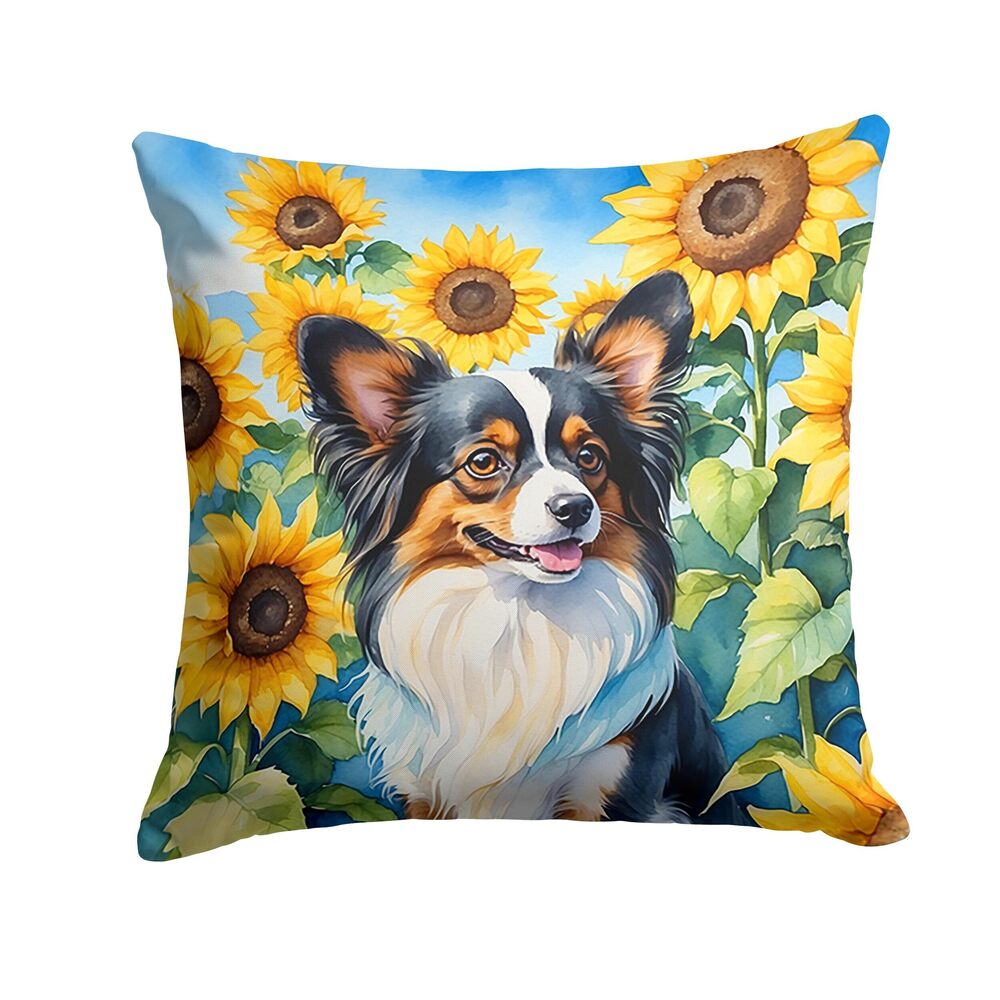 3094 in Sunflowers Throw Pillow, 14Hx14W, Papillon 6131